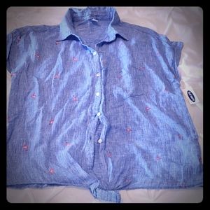 NWT Old Navy Flamingo Blouse